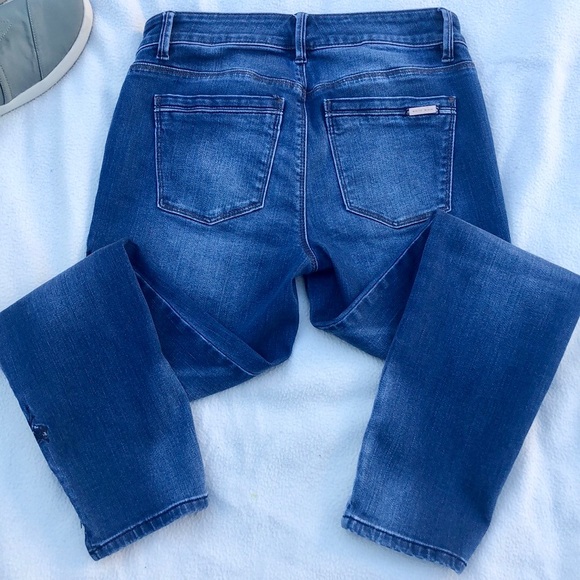 WHBM Floral Embroidered Crop Skinny Jeans Size 2 - Picture 10 of 11